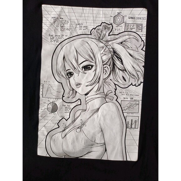 Dr.Stone Kohaku Beauty Science T-Shirt Men's Large Black Short Sleeve - Picture 2 of 6